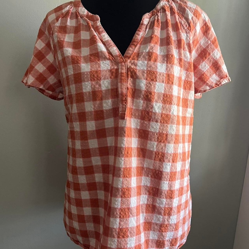 Gingham‎ Flowy Blouse